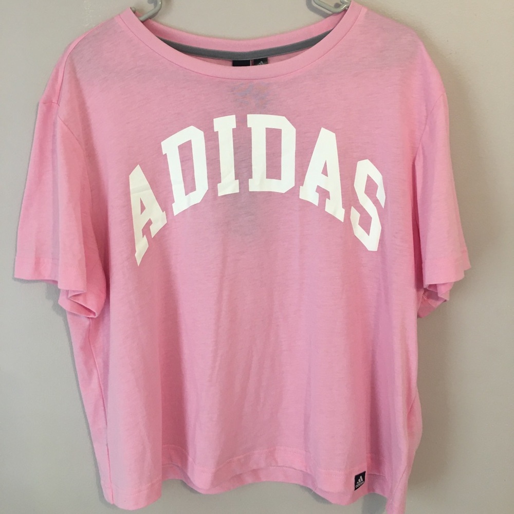 Adidas pink tee